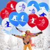 50PCS Skiing Latex Balloons Party Decorations-Sports Theme Party Supplies Snowboard/Skier Birthday Baby Shower Wedding Party Favors