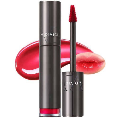 VIDIVICI Millennial Tint Glit - Transfer Proof Moisture Korean Lip Tint with Long-Lasting Color, Lightweight Water Jelly Texture, Hydrating & Smudge-Free Lip Stain, 0.13oz (06 IN JOY)