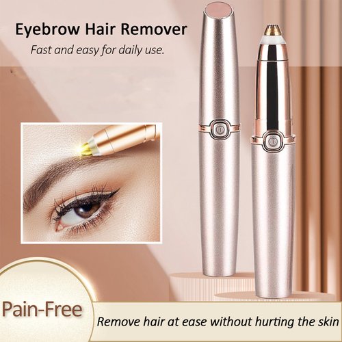 NUZELA Rose Gold Hair Trimmer, Facial Hair Remover, Body Hair Trimmer, Pain-Free & Effortless, Unisex-Adults