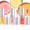 MYUANGO Hydrating Lip Oil Set 3 Colors -Moisturizer Long Lasting Nutritious for Chapped and Flaky Lips Shiny and Vegan Lip Gloss with Big Brush Head (Set B)