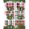 12 Sheets Christmas Full Nail Wraps, EBANKU Adhesive Nail Art Polish Stickers Santa Claus Penguin Snowman Design Nail Art Decals Strips with 1 Piece Nail Files for Women Girl Christmas Nail Decoration