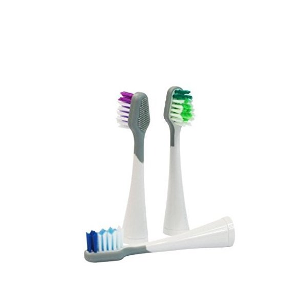Pursonic Replacement Toothbrush Heads Compatible for Waterpik Sensonic Toothbrush, STRB-3WW 3 Count