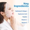 Ebanel 10 Pack Collagen Face Mask, Instant Brightening & Hydrating Face Sheet Mask with Aloe Vera, Hyaluronic Acid, Vitamin C and E, Chamomile, Anti Aging Face Mask with Hydrolyzed Collagen, Peptide