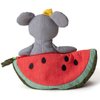CUDDLE CORNER 6’’ Plush Figures with Bags Mouse with Watermelon Bag Animal Figures Linen Cotton Stuffed Animal Toy Plush Toys for Baby