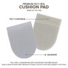 Felt Heel Cushion Pad 1/2" with adhesive for Pain Relief - 2 pairs (4 Pieces)