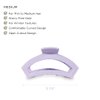 TELETIES - Medium Open Claw Clip - Strong Grip, Bendable Teeth, Comfortable Cutout Design - Ideal for Long, Thick, Curly, or Wavy Hair - For All Hair Textures - Spring Collection - Lilac