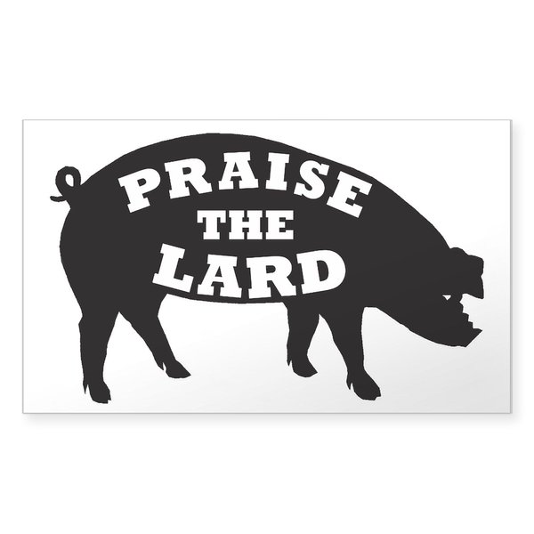 CafePress Praise Lard6 150Trans1 Rectangle Bumper Sticker Car Decal