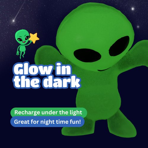 Glow in The Dark Alien Figurines for Kids - 50 Pcs Small Halloween Party Favors - Goodie Bag Fillers - Pinata Stuffers - Halloween Toys - Bulk Gifts for Kids - Vending Machine Toy - Easter Toys