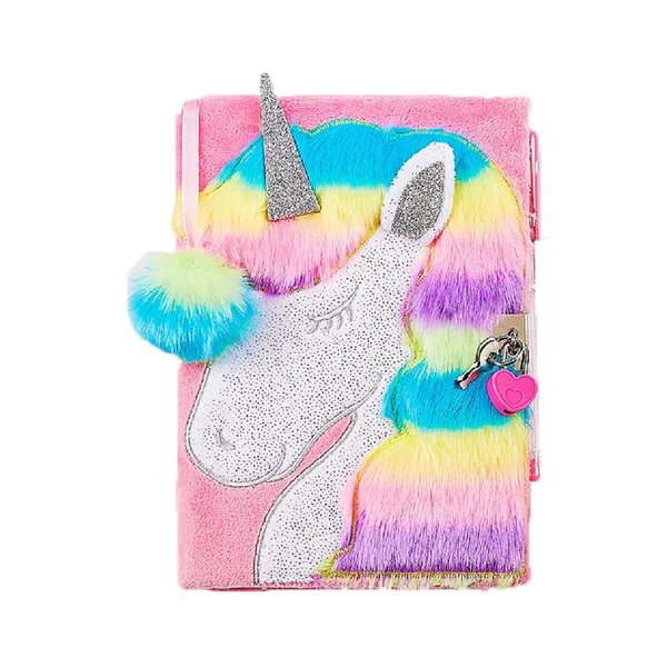 Justice Unicorn Faux Fur Journal Diary