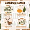 66Pcs Deer Hunting Theme Birthday Party Decorations Set, Hunting Party Supplies with Happy Birthfday Backdrop, Balloons Arch Kit, Deer Hunting Photography Background Party Decors for Kids Adults