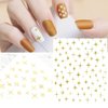 7 Sheets Stars Nail Art Stickers Decals, Nail Supplies 3D Self-Adhesive Nail Decals Metallic Stars Shiny Glitter Gold Silver White Nail Designs Stickers for Acrylic Nails Art Decoration Accessories