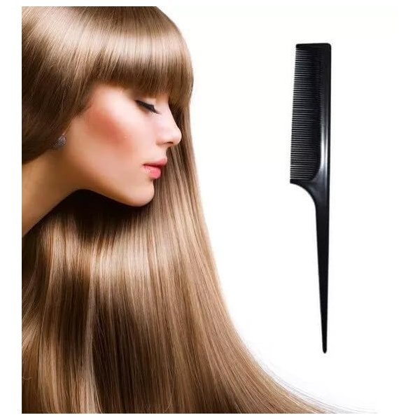 Hairdressers Barbers Black PLASTIC Pin Tail Comb Plastic