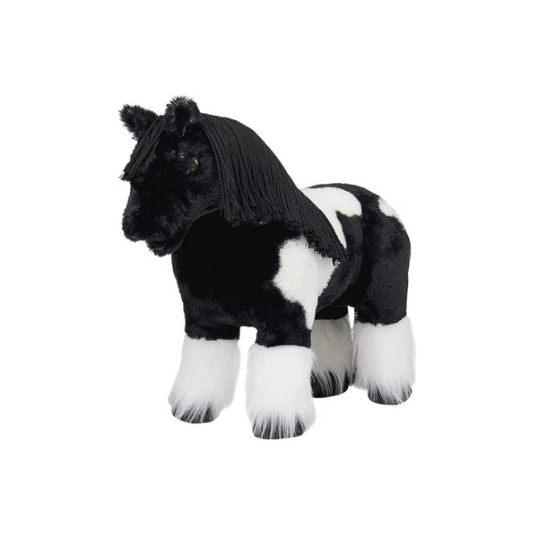 LeMieux Toy Pony Razzle for Kids - Black Piebald - Soft Coat - Flexible - Pretend Play - Stuffed Animal Horse - Gift for Kids - Suitable for Ages 3 Years +