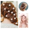 10 Pcs Mini Diamond Hair Claw Clips,Small Hair Clips Flower Hairpins Hair Accessories for Women,Girls,Sweet Mini Barrettes Hair Styling Accessories for Photograph,Daily,Party,Wedding (white)