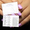 Handmade Acrylic Press On Nails Display Card | 5x7” 30 pk | w/Application Aftercare Instructions Inserts Marble for Packaging in Your 6 * 9 Holographic Bags Use With Double Sided Tape