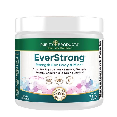 Purity Products EverStrong Powder from Muscle Matrix Blend - Creapure Creatine - Boron (FruiteX-B PhytoBoron) - CoffeeBerry Extract - Boosted with 1000 IU Vitamin D - Berry Burst (210 g)