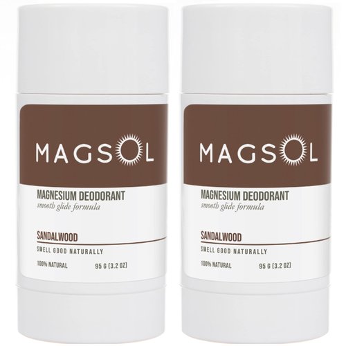 MAGSOL Aluminum Free Deodorant for Women, Premium Natural Deodorant - 4 Total Ingredients, 2 Pack (Lavender)