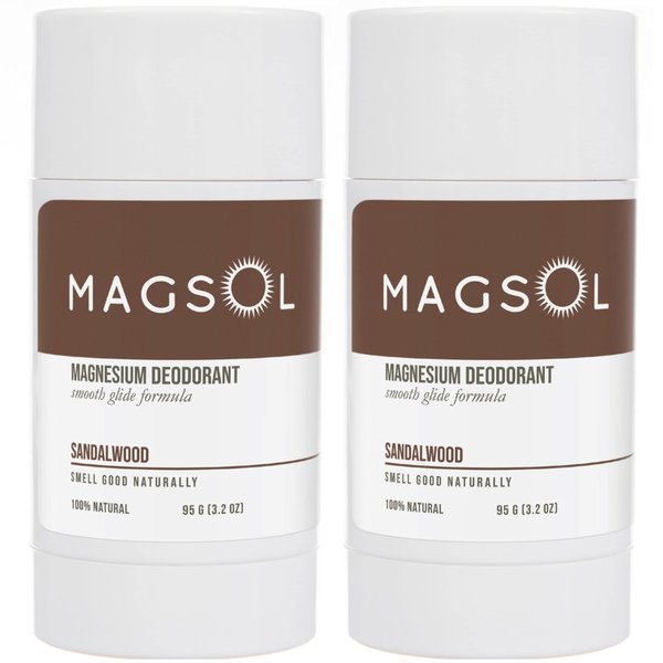 MAGSOL Aluminum Free Deodorant for Women, Premium Natural Deodorant - 4 Total Ingredients, 2 Pack (Lavender)