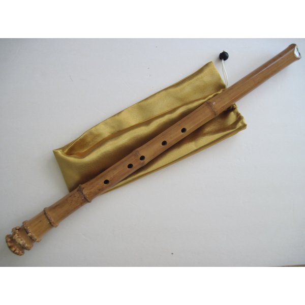 6 Hole Shakuhachi Dongxiao Bamboo Flute G Key Zen Instrument Kinko