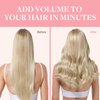 GOO GOO Clip in Hair Extensions Real Human Hair, 20inch 120g 7Pcs, 60A Platinum Blonde, Remy Human Hair Extensions Clip ins for Women, Natural Human Hair