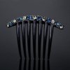 Blue Simple Minority Women Temperament Fashion Design All-Match Rhinestone Hair Comb Korean Style Headwear Hair Accessories Seven-Tooth Comb,Hair Accessories,Hair Care