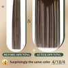Ugeat 22 inch Tape in Real Human Hair Extensions Brown Balayage Hair Extensions Tape in Dark Brown Highlight Ash Brown Ombre Skin Weft Human Hair Tape in Hair Extensions 20Pcs 50G