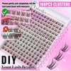 Lash Clusters Wispy 168 Pcs Natural Cluster Lashes D Curl DIY Eyelash Extensions Mix Length Individual Eyelash Clusters Super Thin Band (Mix 11-13mm D Curl)