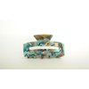Generic Small abalone sea shell effect blue rectangle hair claw clamp clip
