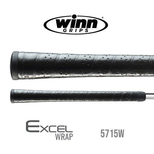 Winn Excel Wrap Standard Soft Black Golf Grip | Extremely Cushioned & Ultra Comfortable, Ultra-Tacky Feel & Shock Absorption, 65% More Shock Absorbing Than Rubber, Hailed by Arthritic & Hand Fatigue Sufferers, Good for Dry Weather Play