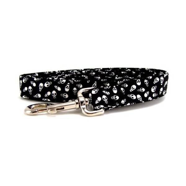 K9 Bytes Tiny Skulls Pirate Dog Leash for Walking, Running and Training Small