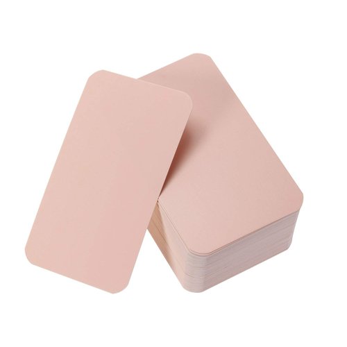 Tupalizy 100PCS Small Blank Paper Message Note Business Cards Double-Sided Mini Greeting Place Name Vocabulary Word Flash Cards Graffiti Scrapbookings DIY Gift Tags Label (Light Pink)