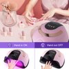 268W UV LED Light Lamp Nail Dryer for Gel Polish with 57 pcs Dual Light Beads 4 Timer Setting and Automatic Sensor