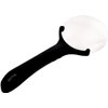 WITHit Task Magnifier Black Rimless, 3.5” D – Desktop LED Magnifying Glass for Reading, 2.5X Magnifier with 5X Bubble, Soft Touch Handle, AAA Batteries Included