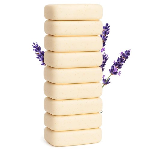 Organic Laundry Soap Bar with Lavender for Sensitive Skin - Delicate Stain Remover Clothes, Underwear, Collar - 9 pcs