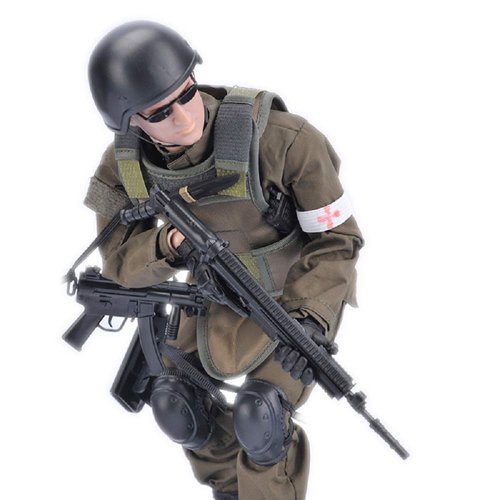 7Buy 12in Action Figures Toy 1:6 Stand Bendable Soldier Model Toy (Medic)
