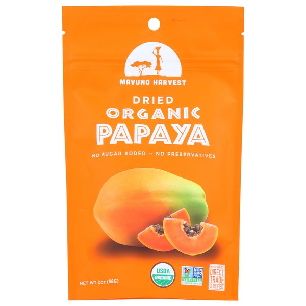 Mavuno Harvest Dried Papaya, Organic, 2 Oz