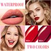 DAGEDA 2 Colors Peel Off Lip Liner Stain Set, Tattoo Color Lip Tint Stain, Long Lasting and Waterproof Lip Stain Peel off Lip Makeup,Peel Off Lip Liner with Natural Matte Finish (03+05)