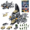 deAO Military Airplane Toys for Boys,Army Toys Fighter Jet with 8 Vehicles,10 Soldier Amry Men,19PCS Airplane Tanks Toys,Great Military Toys Gift for 3 4 5 6 Boys Girls Kids