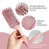 Curl Defining Brush, 2024 Best Curl Define Styling Brush for Curly Hair, Curly Hair Brush, Vented Hair Brush, Shaping and Defining Curls for Women (Pink)