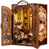 CUTEBEE Book Nook Kit - DIY Miniature House Kit for Adults, 3D Wooden Puzzle Dollhouse Booknook Library Model Build Bookshelf Decor, Gifts for Family, Friends