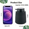 Black Foam Hand Soap Dispenser - 12Oz Ceramic Foaming Soap Dispenser with Easy-to-Press Black Pump, Reusable and Refillable Liquid Lotion Dish Soap Dispensers for Bathroom, Kitchen (Rubber Paint)