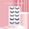 ACTROL False Eyelashes Natural Mixed 5 Pairs Fluffy Volume Wispy Handmade Long Dramatic Faux EyeLashes