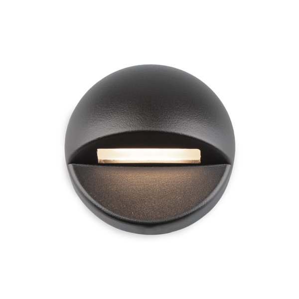 WAC Landscape Lighting, Round LED 12V Deck and Patio Light 3000K Warm Built-in LED in Black