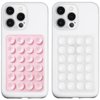 LvShuLiangPin 2 Pack Silicone Suction Phone Case Mount, Silicon Adhesive Phone Grip for Smartphones, Hands-Free Mirror Shower Phone Holder for Selfies, Tiktok Videos (LightPink&Translucent)