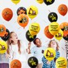 Orange Black and Yellow Balloons, 12 Inch Construction Balloons 30PCS Excavator Balloon Orange Black and Yellow Latex Balloons Truck Balloons for Boys Kids Birthday Shower Graduation Party Decorations