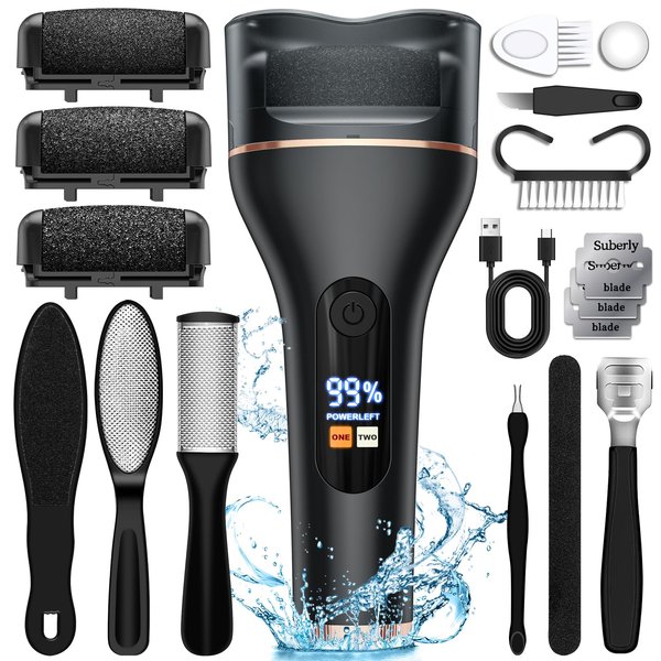 Electric Callus Remover for Feet Rechargeable Portable Electronic Foot File Pedicure Tools 16 In 1 Foot Callus Remover Kit Foot Scrubber Professional Foot Care To Remove Dead Skin Hard Skin Dry Cracks