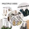 Bathway Shower Curtain Hooks Bathway Shower Curtain Rings Rust Proof Black Shower Curtain Hooks Balanced Smooth Glide Double Shower Curtain Hooks, Shower Hooks for Shower Curtain Liner Shower Rod Hook