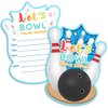 Yangmics Direct 30 Bowling Birthday Party Invitations with Envelopes-Double Sided -Shaped Fill-in Invitations