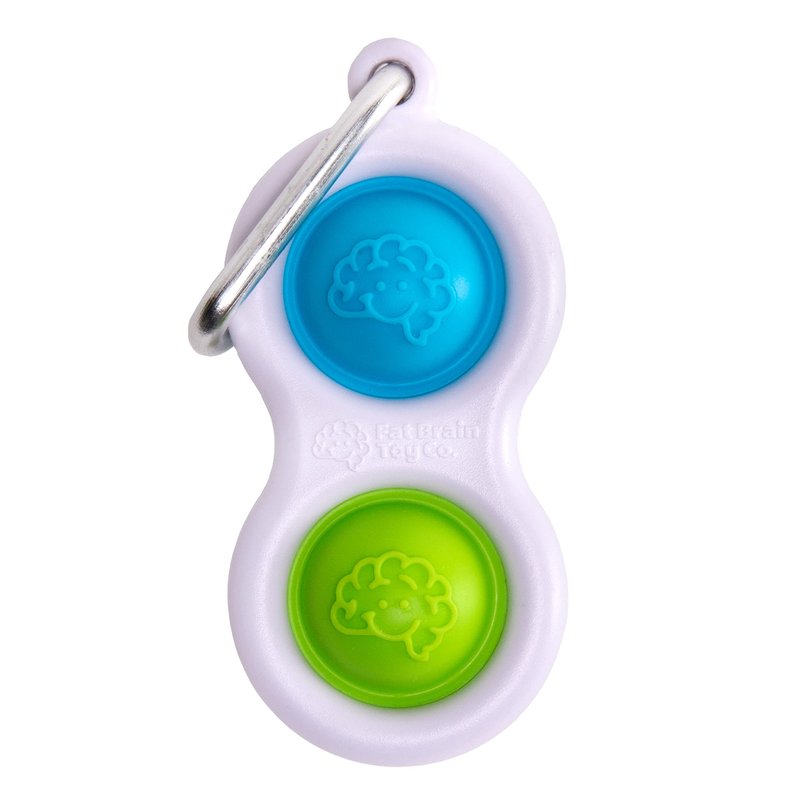 Fat Brain Toys Simpl Dimpl - Simple Dimple - Blue/Lime - Popping Fidget ...