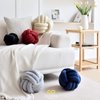 Sioloc Soft Knot Ball Pillows,Round Throw Pillow Cushion Home Decoration Plush Pillow,Throw Knotted Pillow Handmade Round Plush Pillow（10.6inches,Black）